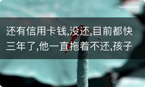 还有信用卡钱,没还,目前都快三年了,他一直拖着不还,孩子归他他也不管我该怎么办