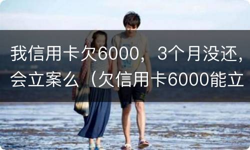 我信用卡欠6000，3个月没还，会立案么（欠信用卡6000能立案吗）