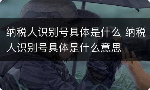 纳税人识别号具体是什么 纳税人识别号具体是什么意思