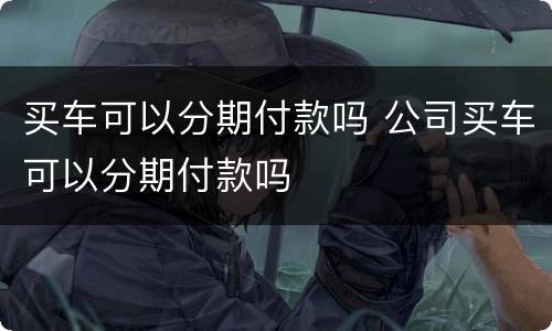 买车可以分期付款吗 公司买车可以分期付款吗