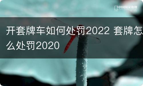 开套牌车如何处罚2022 套牌怎么处罚2020