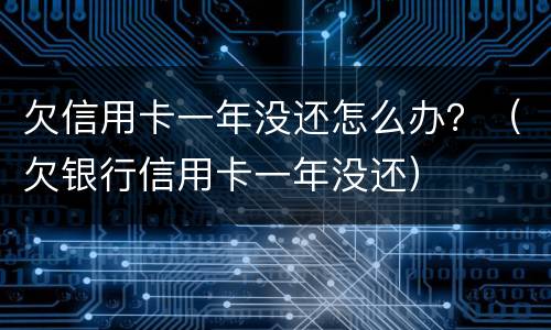 欠信用卡一年没还怎么办？（欠银行信用卡一年没还）