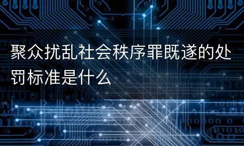 聚众扰乱社会秩序罪既遂的处罚标准是什么