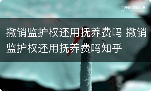 撤销监护权还用抚养费吗 撤销监护权还用抚养费吗知乎