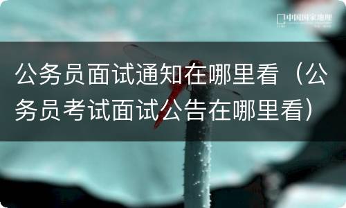 公务员面试通知在哪里看（公务员考试面试公告在哪里看）