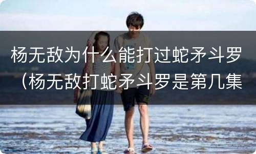 杨无敌为什么能打过蛇矛斗罗（杨无敌打蛇矛斗罗是第几集）