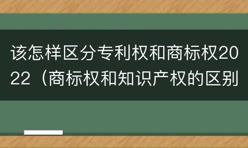 该怎样区分专利权和商标权2022（商标权和知识产权的区别）