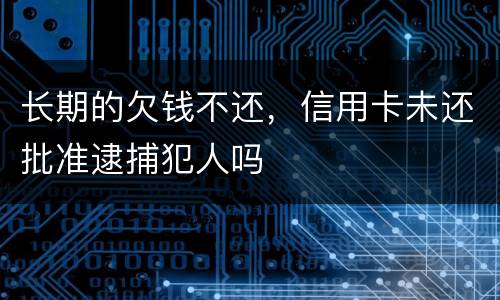 长期的欠钱不还，信用卡未还批准逮捕犯人吗