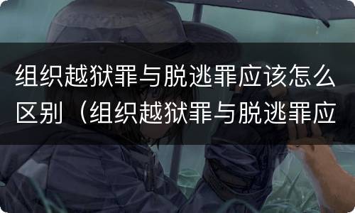 组织越狱罪与脱逃罪应该怎么区别（组织越狱罪与脱逃罪应该怎么区别的）